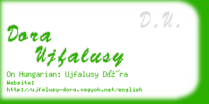 dora ujfalusy business card